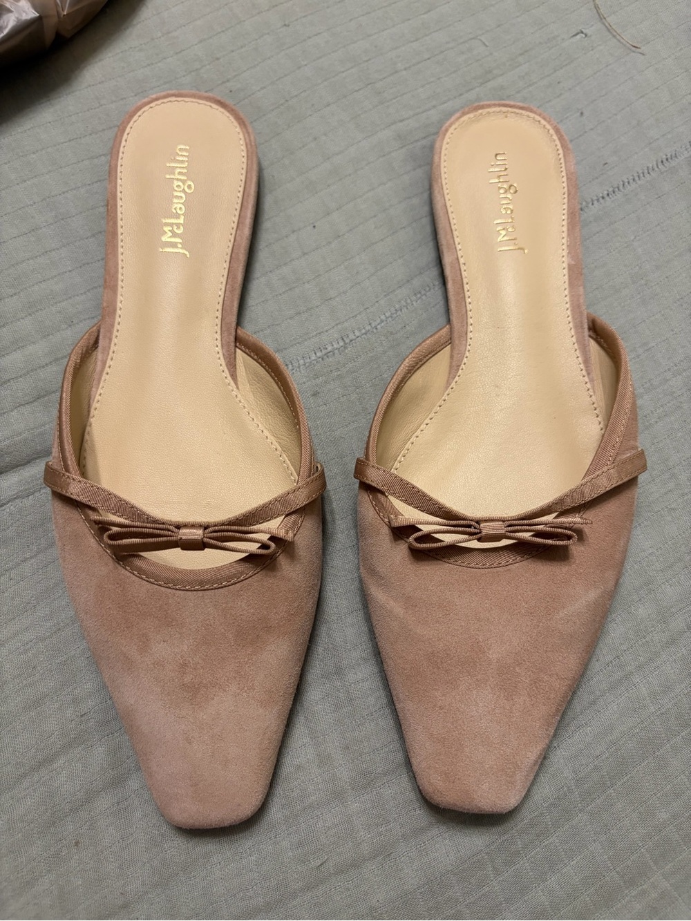J. McLaughlin Women's Holina suede mules beige size 8